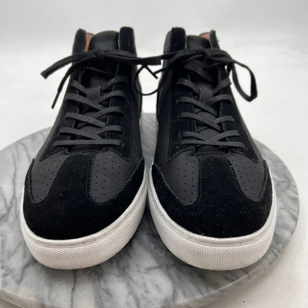 BYLT Mens 13 Shoes Black Suede Leather Retroday‎ MYD High Top Lace Up Sneakers